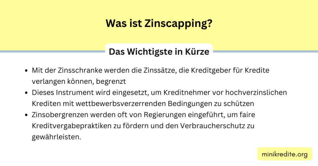 Was ist Zinscapping?
