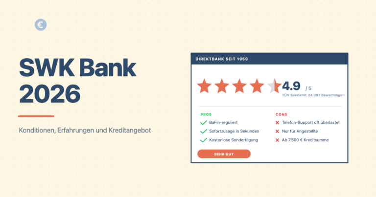 SWK Bank 2026: Konditionen, Erfahrungen und Kreditangebot