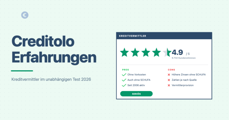 Creditolo Erfahrungen: Bewertung 4,9 von 5 bei 9.732 Kundenstimmen
